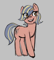 Size: 777x861 | Tagged: safe, oc, oc only, oc:looker loops, earth pony, pony, color, colored sketch, cutie mark, freckles, pencil, solo