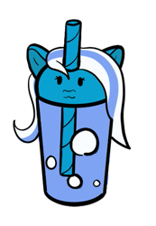 Size: 357x515 | Tagged: safe, artist:wending0, oc, oc only, oc:fleurbelle, alicorn, pony, alicorn oc, bubble, drink, drinking straw, female, horn, inanimate tf, mare, simple background, solo, transformation, transparent background