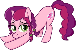 Size: 1175x784 | Tagged: safe, artist:poniidesu, oc, oc only, oc:marker pony, pony, unicorn, /mlp/, 4chan, bedroom eyes, drawthread, female, iwtcird, looking at you, mare, meme, mlpg, simple background, solo, transparent background