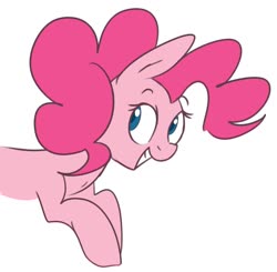 Size: 1024x1003 | Tagged: safe, artist:tokipeach, pinkie pie, earth pony, pony, g4, cute, diapinkes, female, mare, simple background, smiling, solo, white background
