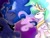 Size: 1024x768 | Tagged: safe, artist:cloureed, princess celestia, princess luna, alicorn, pony, g4, duo, ear fluff, eyes closed, female, glowing horn, horn, magic, magic aura, mare, profile, royal sisters, siblings, sisters, stars