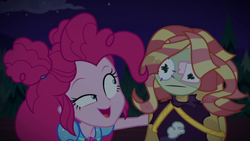 Size: 1920x1080 | Tagged: safe, screencap, pinkie pie, equestria girls, equestria girls series, g4, sunset's backstage pass!, spoiler:eqg series (season 2), actual sunset shimmer, dummy, female