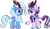 Size: 1280x730 | Tagged: safe, artist:cloudy glow, starlight glimmer, trixie, kirin, g4, duo, female, kirin starlight, kirin trixie, kirin-ified, lesbian, race swap, ship:startrix, shipping, simple background, species swap, transparent background, vector