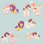 Size: 4000x4000 | Tagged: safe, artist:rigbythememe, oc, oc only, oc:dandyletters (rigbythememe), oc:honeybloom (rigbythememe), oc:milky (rigbythememe), pegasus, pony, unicorn, boop, brother, colt, comic, cutie mark, female, filly, flying, letter, levitation, love letter, magic, mailpony, male, mare, noseboop, plushie, siblings, simple background, sister, speech bubble, stallion, telekinesis