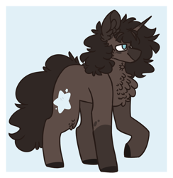 Size: 1422x1454 | Tagged: safe, artist:journeewaters, oc, oc only, oc:cradle song, pony, unicorn, male, solo, stallion