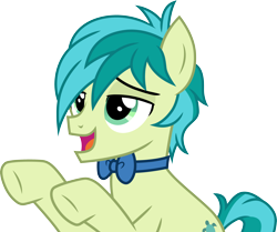 Size: 3590x3000 | Tagged: safe, artist:cloudy glow, sandbar, earth pony, pony, g4, she's all yak, .ai available, bowtie, bust, high res, lidded eyes, male, simple background, solo, stallion, transparent background, vector