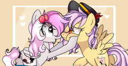 Size: 2500x1300 | Tagged: safe, artist:2pandita, oc, oc only, oc:pandita, oc:tender mist, pegasus, pony, female, hat, mare