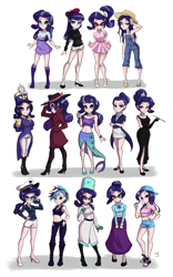 Size: 3644x5847 | Tagged: safe, artist:the-park, rarity, human, best gift ever, equestria girls, friendship university, it isn't the mane thing about you, ppov, rarity investigates, scare master, school daze, simple ways, sleepless in ponyville, sweet and elite, testing testing 1-2-3, the cutie re-mark, the gift of the maud pie, alternate clothes, alternate hairstyle, alternate timeline, ancient wonderbolts uniform, armpits, bandeau, beatnik rarity, belly button, beret, camping outfit, clothes, commonity, converse, costume, denim shorts, detective rarity, disguise, dress, female, hat, high heels, high res, mermarity, midriff, miniskirt, multeity, night maid rarity, nightmare takeover timeline, plainity, punk, rarihick, raripunk, rarity's mermaid dress, rose dewitt bukater, shadow spade, shoes, short shirt, shorts, side slit, simple background, skirt, solo, sports bra, sweater, titanic, uniform