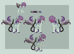 Size: 2200x1605 | Tagged: safe, oc, oc only, monster pony, original species, piranha plant pony, plant pony, augmented tail, plant, reference sheet, tongue out, unshorn fetlocks