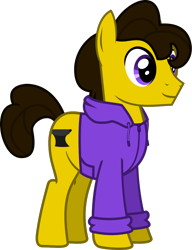 Size: 774x1006 | Tagged: safe, artist:lightningbolt, derpibooru exclusive, oc, oc only, oc:terra, earth pony, pony, g4, .svg available, clothes, commission, hoodie, male, show accurate, simple background, solo, stallion, svg, transparent background, vector
