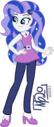 Size: 662x1558 | Tagged: safe, artist:tassji-s, rarity, vice principal luna, equestria girls, g4, testing testing 1-2-3, clothes, cosplay, costume, female, lunarity, simple background, solo, tabitha st. germain, transparent background, voice actor joke