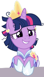 Size: 1788x3088 | Tagged: safe, artist:sketchmcreations, twilight sparkle, alicorn, pony, g4, the last problem, adorkable, awkward smile, clothes, coronation dress, crown, cute, dork, dress, female, jewelry, mare, messy mane, regalia, second coronation dress, simple background, smiling, solo, transparent background, twiabetes, twilight sparkle (alicorn), vector