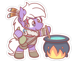 Size: 2560x2048 | Tagged: source needed, safe, artist:sugar morning, oc, oc only, oc:calla blossom, bat pony, pony, brew, cauldron, fire, high res, male, potion, simple background, solo, transparent background, tribal
