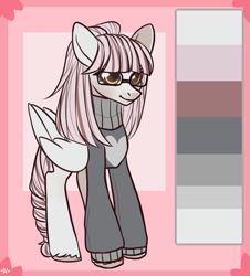 Size: 713x788 | Tagged: safe, artist:rerorir, oc, oc only, pegasus, pony, clothes, female, glasses, mare, solo, sweater
