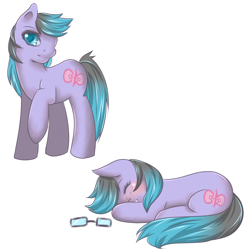 Size: 5000x5000 | Tagged: safe, artist:camellia, oc, oc only, oc:safalie, pony, glasses, simple background, solo