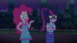 Size: 1920x1080 | Tagged: safe, screencap, pinkie pie, sci-twi, twilight sparkle, equestria girls, equestria girls specials, g4, my little pony equestria girls: better together, my little pony equestria girls: sunset's backstage pass, female, sleeveless