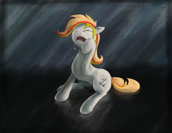 Size: 1696x1310 | Tagged: safe, artist:univertaz, oc, oc only, earth pony, pony, crying, solo