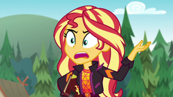 Size: 1920x1080 | Tagged: safe, screencap, sunset shimmer, equestria girls, equestria girls specials, g4, my little pony equestria girls: better together, my little pony equestria girls: sunset's backstage pass, angry, female, music festival outfit, solo