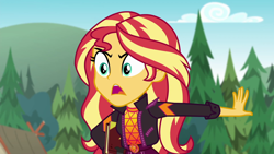 Size: 1920x1080 | Tagged: safe, screencap, sunset shimmer, equestria girls, equestria girls specials, g4, my little pony equestria girls: better together, my little pony equestria girls: sunset's backstage pass, angry, female, music festival outfit, solo