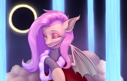 Size: 2188x1403 | Tagged: safe, artist:argigen, fluttershy, bat pony, pony, rcf community, g4, bat ponified, flutterbat, race swap