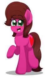 Size: 2700x4525 | Tagged: safe, artist:aarondrawsarts, derpibooru exclusive, oc, oc only, oc:rose bloom, earth pony, pony, anime style, blushing, simple background, solo, transparent background