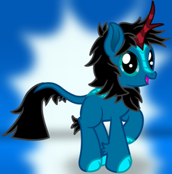 Size: 3254x3300 | Tagged: safe, artist:agkandphotomaker2000, oc, oc only, oc:pony video maker, kirin, high res, kirin-ified, simple background, solo, species swap