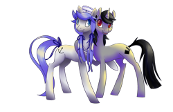 Size: 1506x976 | Tagged: safe, oc, oc only, oc:azione turn, oc:meri turn, earth pony, pony, unicorn, female, simple background, sister, transparent background