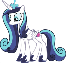 Size: 1920x1853 | Tagged: safe, edit, vector edit, princess cadance, shining armor, alicorn, pony, ponyar fusion, g4, female, fusion, mare, palette swap, princess ca armor, recolor, simple background, solo, transparent background, vector