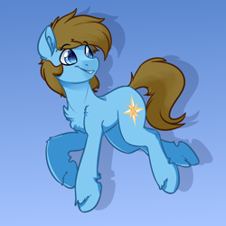 Size: 4000x4000 | Tagged: safe, artist:witchtaunter, oc, oc only, oc:dimi, earth pony, pony, absurd resolution, commission, gradient background, looking back, male, solo, stallion