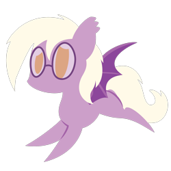 Size: 2100x2100 | Tagged: safe, artist:showtimeandcoal, oc, oc only, oc:pinkfull night, bat pony, pony, chibi, commission, cute, glasses, high res, icon, shy, simple background, solo, teenager, transparent background, ych result
