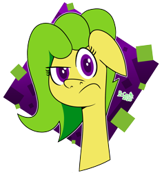 Size: 1600x1700 | Tagged: safe, artist:b-cacto, oc, oc only, oc:bit assembly, pony, bust, looking at you, simple background, solo, square, transparent background