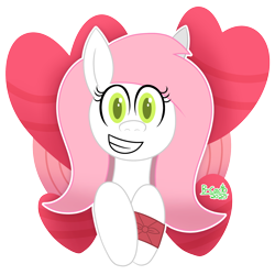 Size: 1700x1700 | Tagged: safe, artist:b-cacto, oc, oc only, oc:sugar morning, pony, heart, looking at you, simple background, solo, transparent background