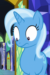 Size: 1464x2160 | Tagged: safe, screencap, trixie, pony, all bottled up, g4, cropped, female, looking down, solo, surprised