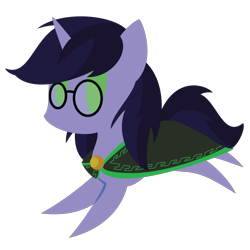 Size: 2100x2100 | Tagged: safe, artist:showtimeandcoal, oc, oc only, oc:deep delver, pony, unicorn, chibi, cloak, clothes, commission, cute, glasses, high res, icon, simple background, solo, transparent background, ych result