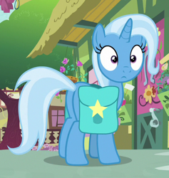 Size: 546x576 | Tagged: safe, screencap, trixie, pony, unicorn, g4, student counsel, bag, butt, cropped, female, mare, plot, saddle bag, solo