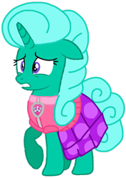 Size: 717x1015 | Tagged: safe, artist:徐詩珮, glitter drops, pony, unicorn, series:sprglitemplight diary, series:sprglitemplight life jacket days, series:springshadowdrops diary, series:springshadowdrops life jacket days, g4, alternate universe, base used, clothes, paw patrol, simple background, swimsuit, transparent background