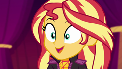 Size: 1920x1080 | Tagged: safe, screencap, sunset shimmer, equestria girls, equestria girls specials, g4, my little pony equestria girls: better together, my little pony equestria girls: sunset's backstage pass, female, music festival outfit, solo