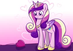 Size: 1280x904 | Tagged: safe, artist:mimicproductions, princess cadance, alicorn, pony, g4, bait, big eyes, female, fishing, heart, love, pink, princess of love, solo