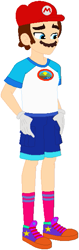Size: 201x634 | Tagged: safe, artist:selenaede, artist:user15432, human, equestria girls, g4, my little pony equestria girls: legend of everfree, barely eqg related, base used, camp everfree logo, camp everfree outfits, camper, camping outfit, cap, clothes, crossover, equestria girls style, equestria girls-ified, gloves, hand in pocket, hat, male, mario, mario's hat, nintendo, shoes, socks, solo, super mario bros., super smash bros.