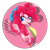 Size: 1920x1920 | Tagged: safe, artist:misfitofshadows, pinkie pie, pegasus, pony, g4, bust, female, g5 concept leak style, g5 concept leaks, mare, pegasus pinkie pie, pinkie pie (g5 concept leak), race swap, redesign