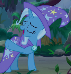 Size: 542x566 | Tagged: safe, screencap, trixie, pony, g4, student counsel, cropped, eyes closed, female, solo