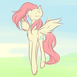 Size: 3000x3000 | Tagged: safe, artist:matraki, fluttershy, pegasus, pony, g4, cute, female, high res, pastel, sketch, solo