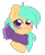 Size: 1597x1968 | Tagged: safe, artist:ninnydraws, oc, oc only, oc:mango foalix, pegasus, pony, clothes, commission, cute, eye clipping through hair, scarf, simple background, solo, transparent background, your character here