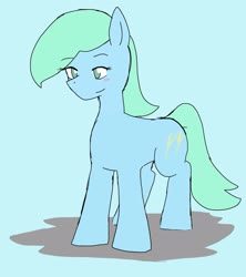 Size: 1821x2048 | Tagged: safe, artist:omegapony16, oc, oc only, earth pony, pony, blushing, earth pony oc, simple background, solo