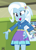 Size: 726x1016 | Tagged: safe, screencap, trixie, equestria girls, equestria girls specials, g4, my little pony equestria girls: better together, my little pony equestria girls: forgotten friendship, clothes, cropped, female, hallway, hand on hip, jacket, lockers, low angle, open mouth, skirt, smiling, solo, talking