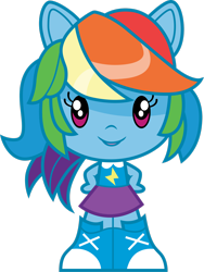 Size: 2124x2824 | Tagged: safe, artist:cloudy glow, rainbow dash, equestria girls, g4, cutie mark crew, female, high res, simple background, solo, toy, transparent background