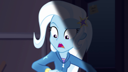 Size: 1280x720 | Tagged: safe, screencap, trixie, equestria girls, g4, my little pony equestria girls: better together, rarity investigates: the case of the bedazzled boot, rarity investigates: the case of the bedazzled boot: trixie, female