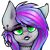 Size: 2048x2048 | Tagged: safe, artist:earthpone, oc, oc only, oc:windseeker, bat pony, pony, avatar, bust, choker, commission, ear piercing, earring, emo, eyeshadows, female, goth, high res, jewelry, lipstick, looking at camera, looking at you, makeup, mare, piercing, portrait, simple background, smiling, smirk, transparent background