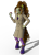 Size: 1536x2160 | Tagged: safe, artist:stellarator, adagio dazzle, anthro, unguligrade anthro, g4, 3d, blender, blender cycles, clothes, cosplay, costume, not sfm, pokemon sword and shield, pokémon, sonia (pokemon), trenchcoat