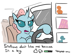 Size: 641x486 | Tagged: safe, artist:jargon scott, ocellus, changedling, changeling, g4, angry, annoyed, elliot rodger, female, incel, incellus, solo, supreme gentlemare, this will end in death, youtube